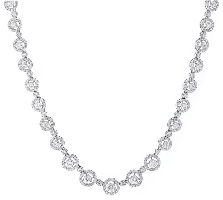 18kt White Gold Diamond Necklace