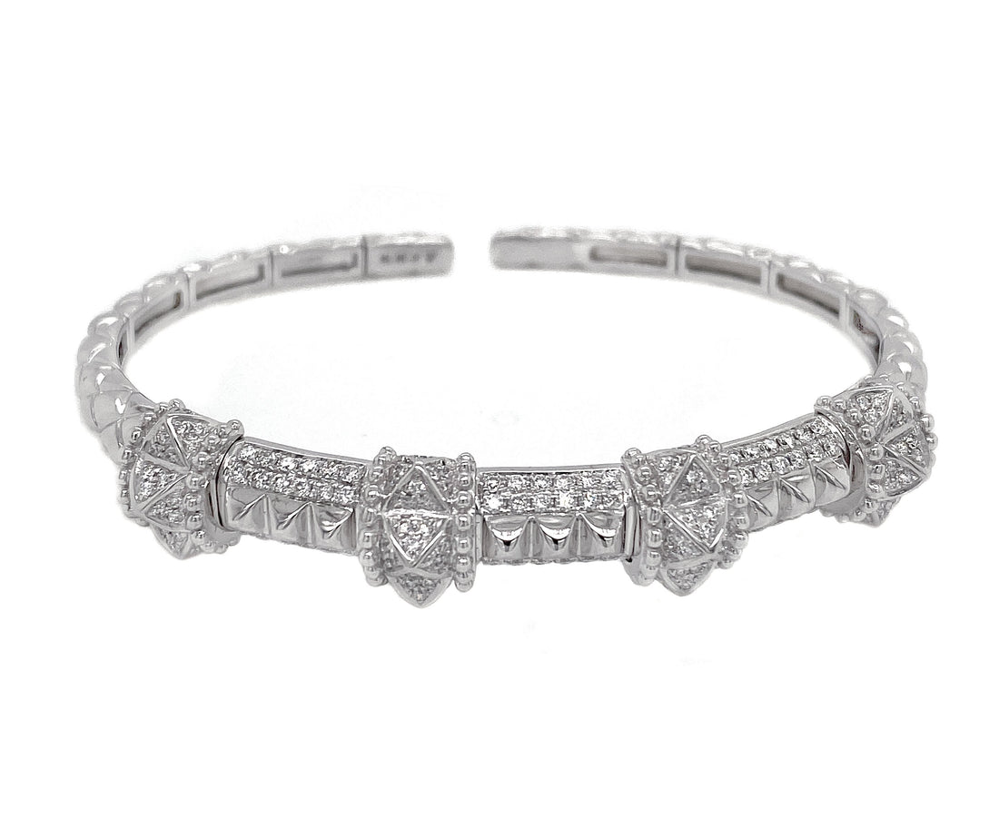 18kt White Gold Diamond Bangle