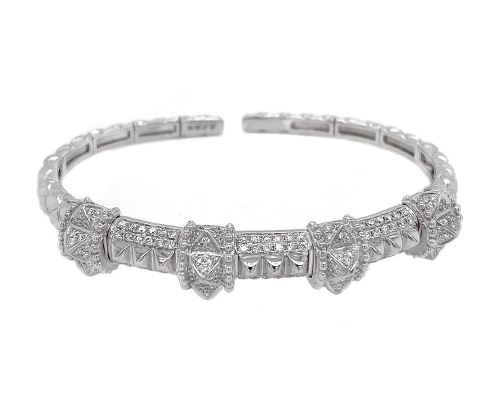 18kt White Gold Diamond Bangle