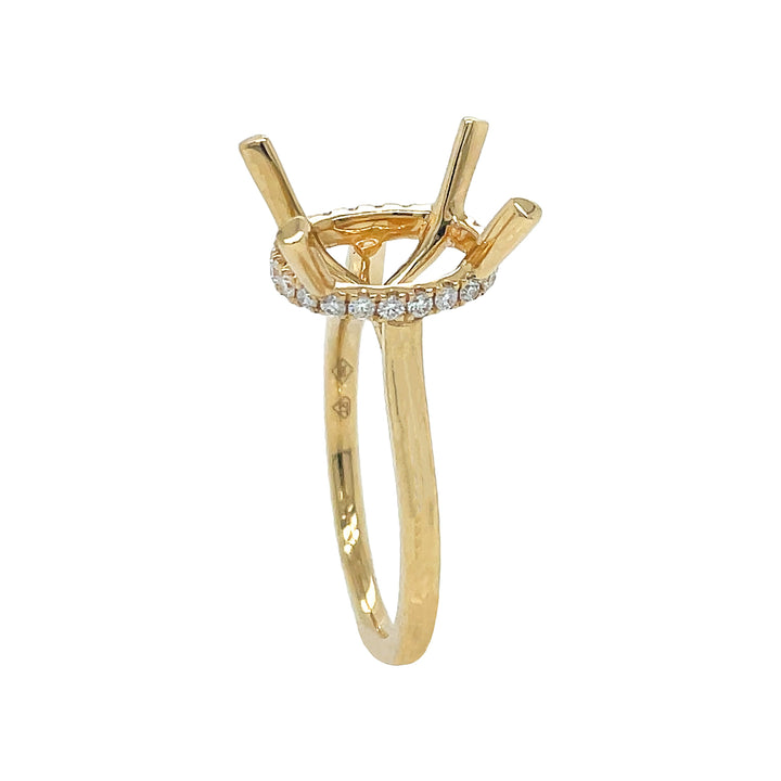 18kt Yellow Gold Diamond Semi-mount