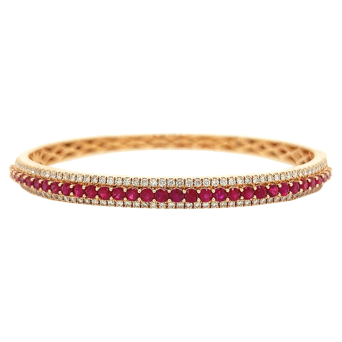 18kt Rose Gold Diamond Bangle