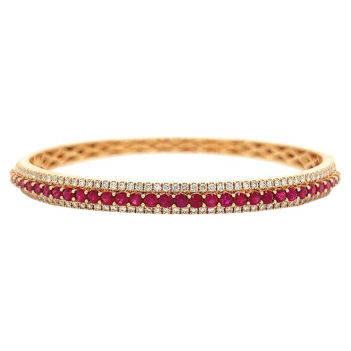 18kt Rose Gold Diamond Bangle