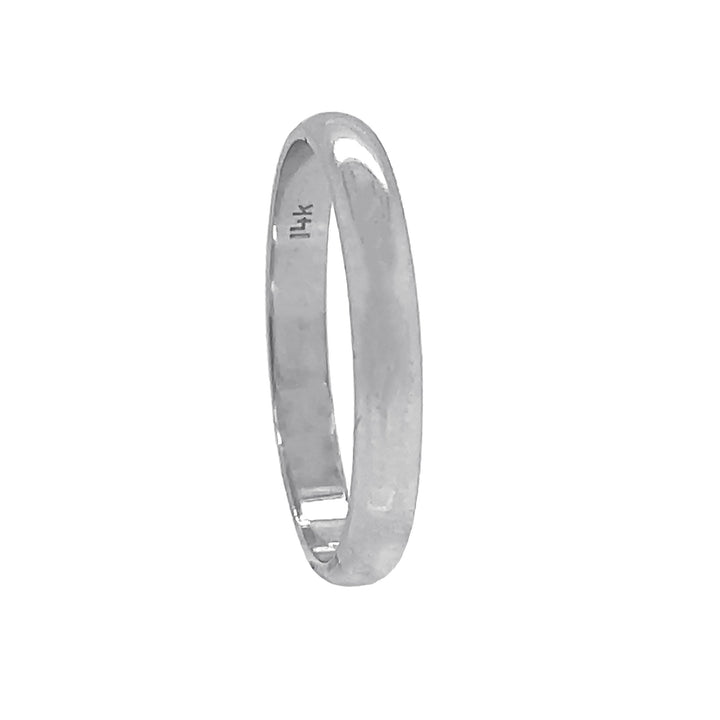 14kt White Gold Wedding Band.