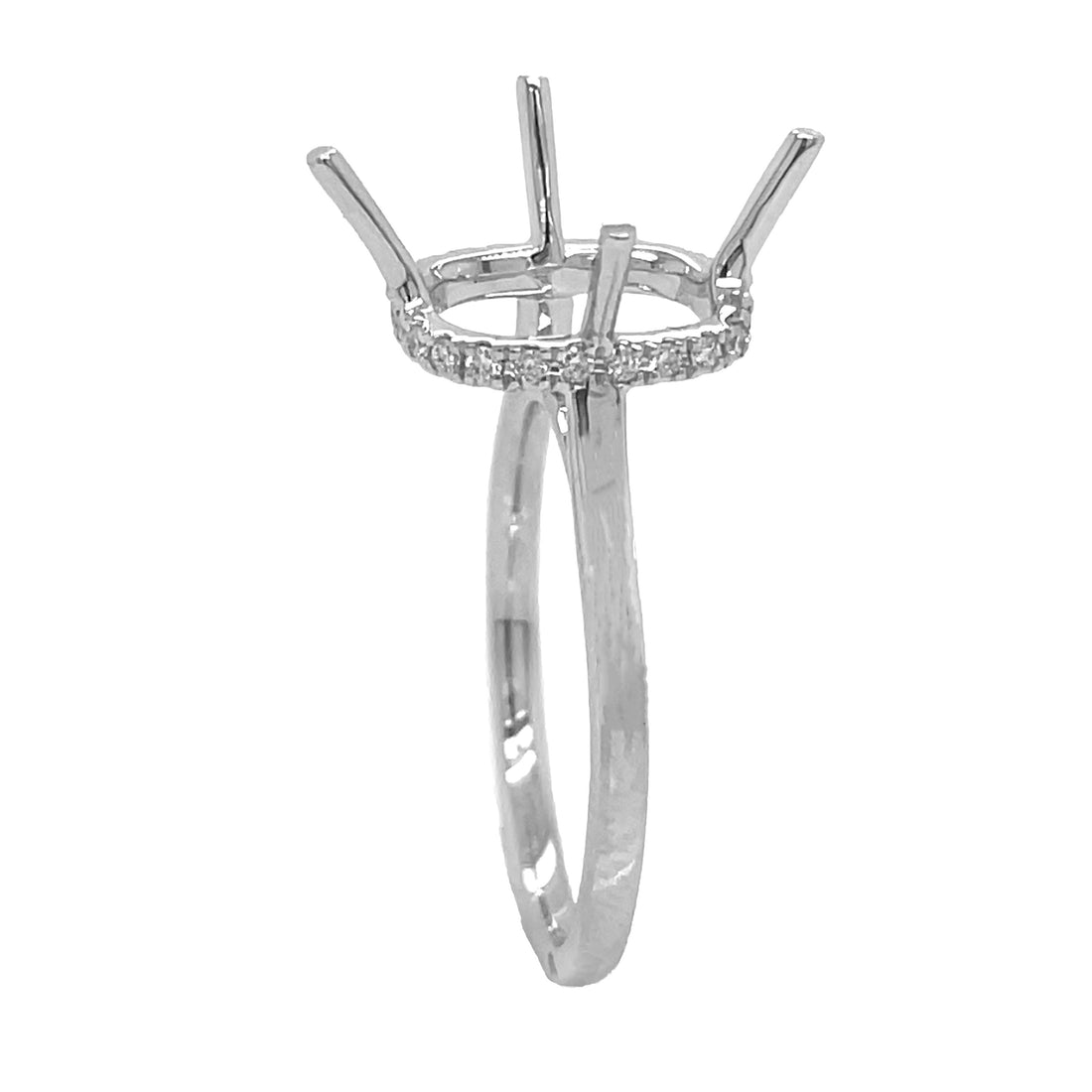 14kt White Gold Dimaond Semi-mount