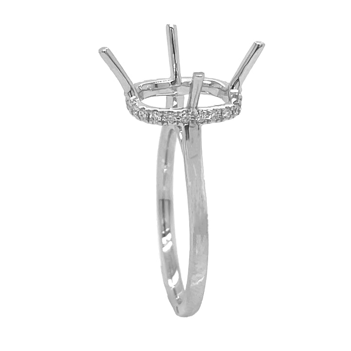 14kt White Gold Dimaond Semi-mount