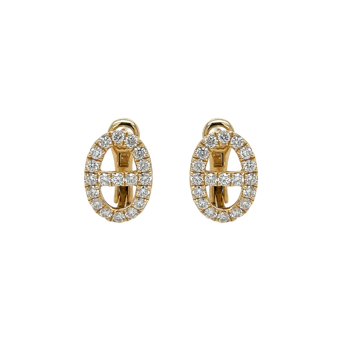 18kt Yellow Gold Diamond Earrings