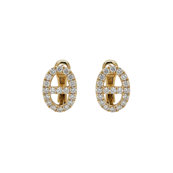 18kt Yellow Gold Diamond Earrings
