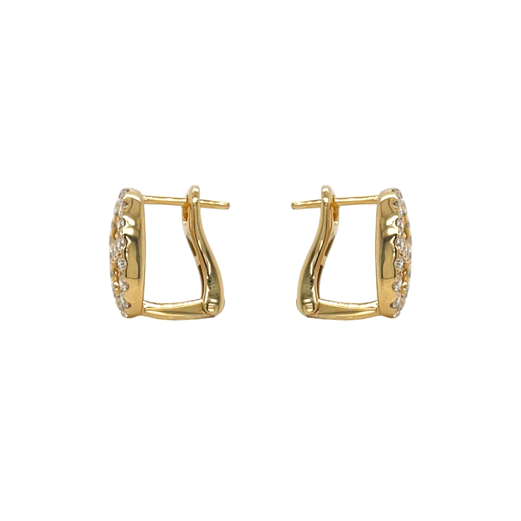 18kt Yellow Gold Diamond Earrings