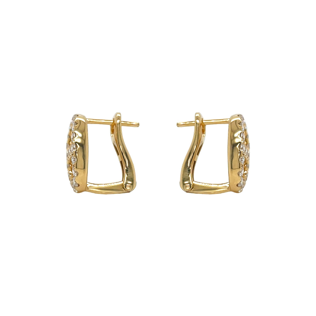 18kt Yellow Gold Diamond Earrings