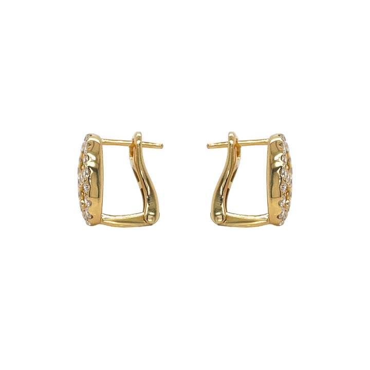 18kt Yellow Gold Diamond Earrings
