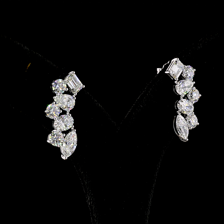 14kt White Gold Lab Diamond Earrings