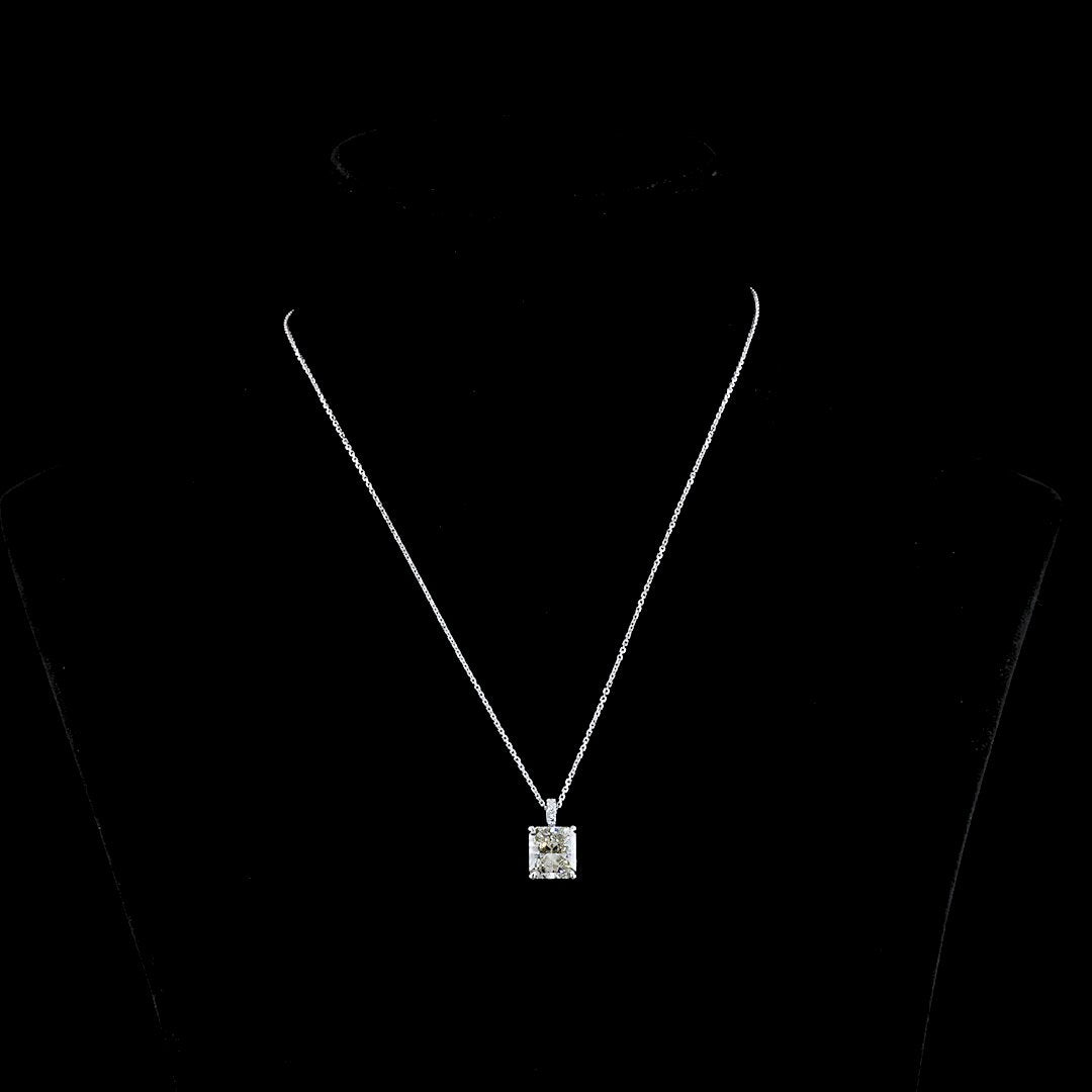 14kt White Gold Lab Diamond Pendant