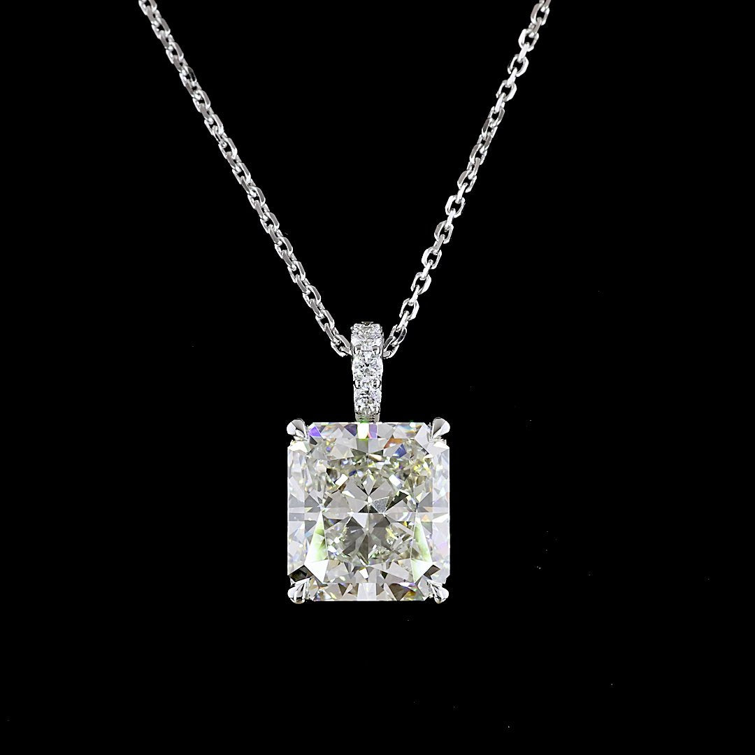 14kt White Gold Lab Diamond Pendant
