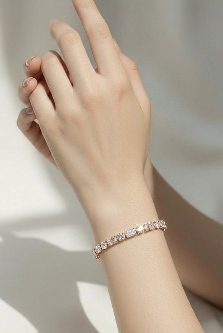 14kt Rose Gold Lab Diamond Tennis Bracelet