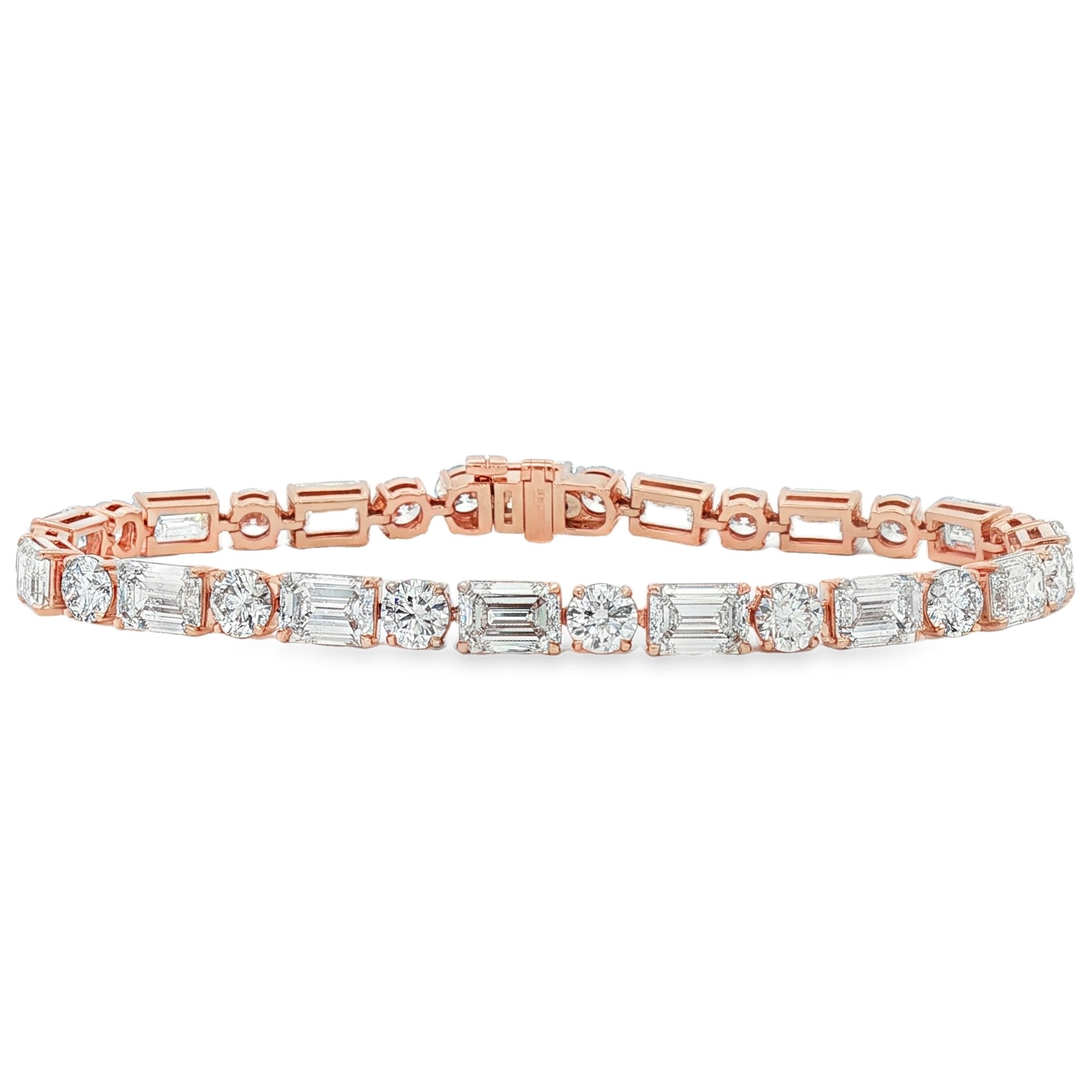 14kt Rose Gold Lab Diamond Tennis Bracelet