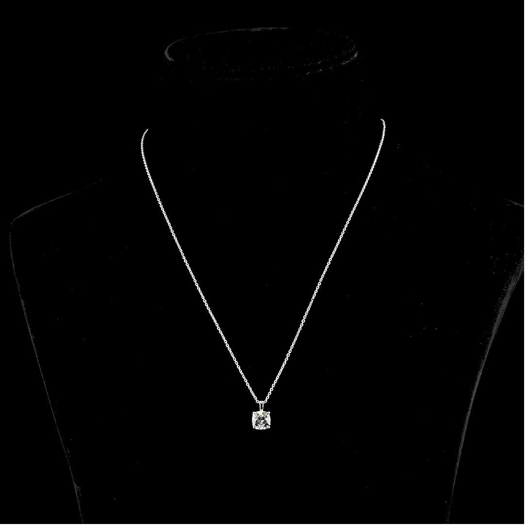 14kt White Gold Lab Diamond Pendant