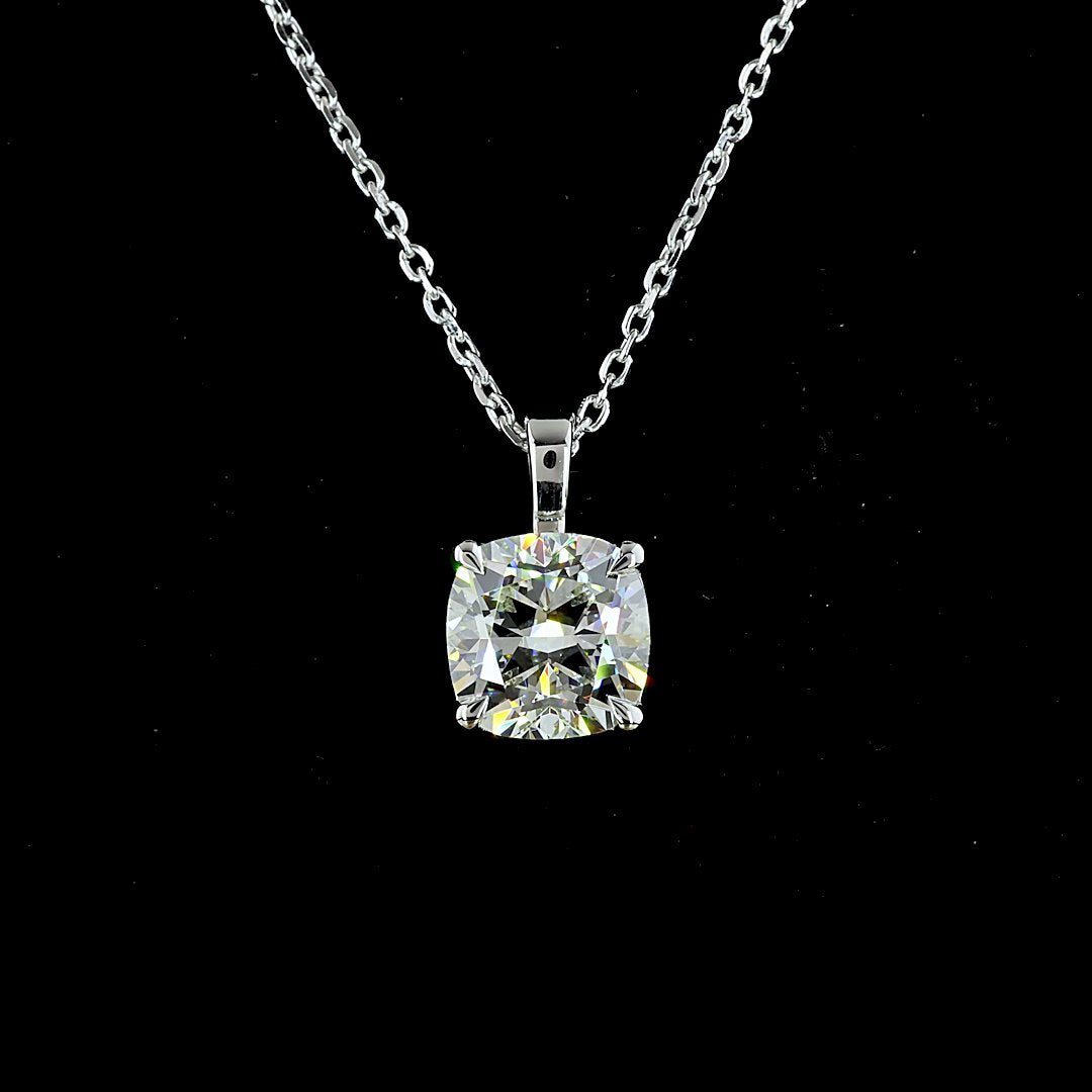14kt White Gold Lab Diamond Pendant