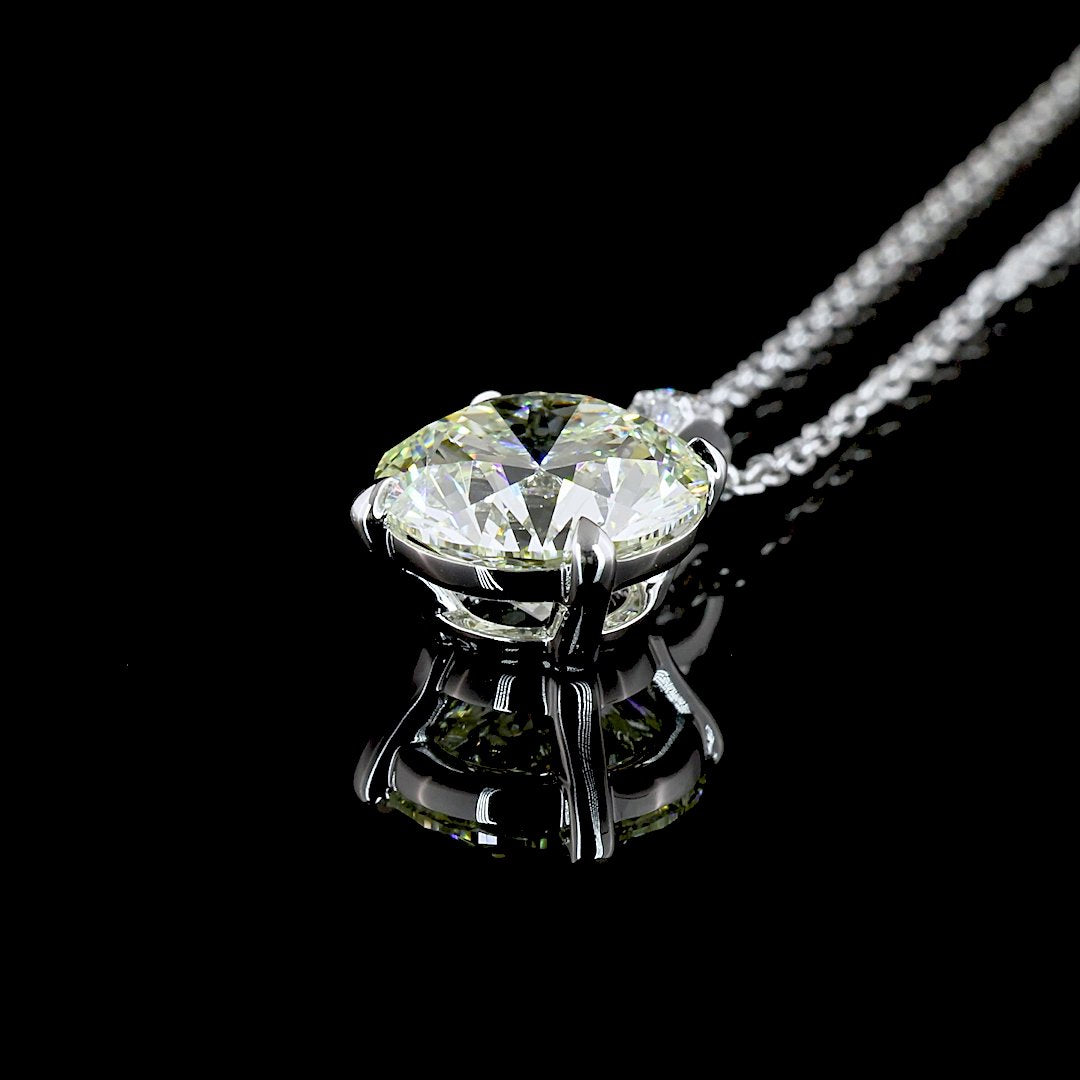 14kt White Gold Lab Diamond Pendant