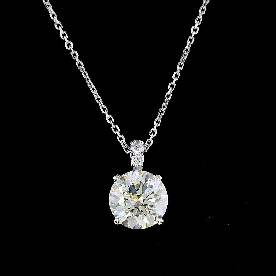 14kt White Gold Lab Diamond Pendant