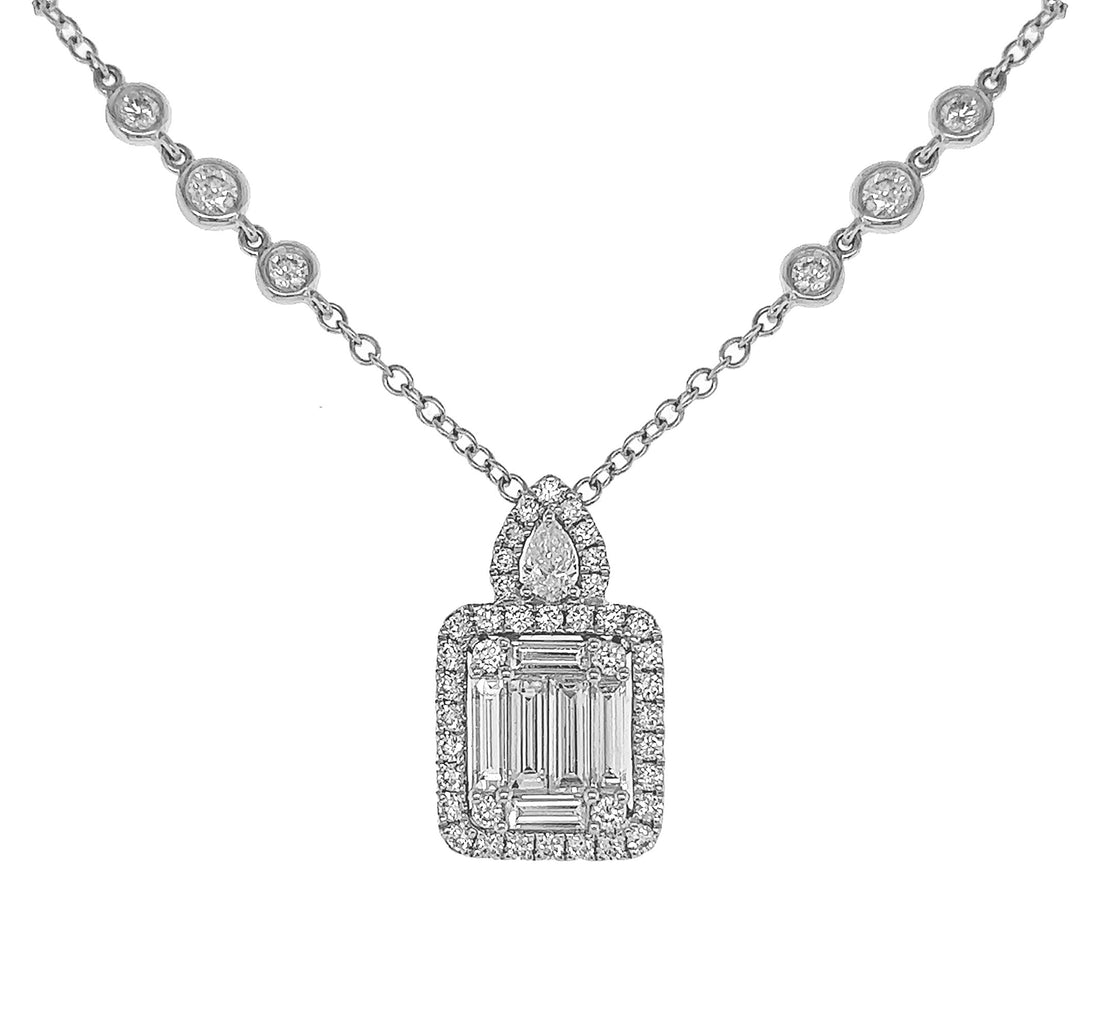 18kt White Gold Diamond Pendant