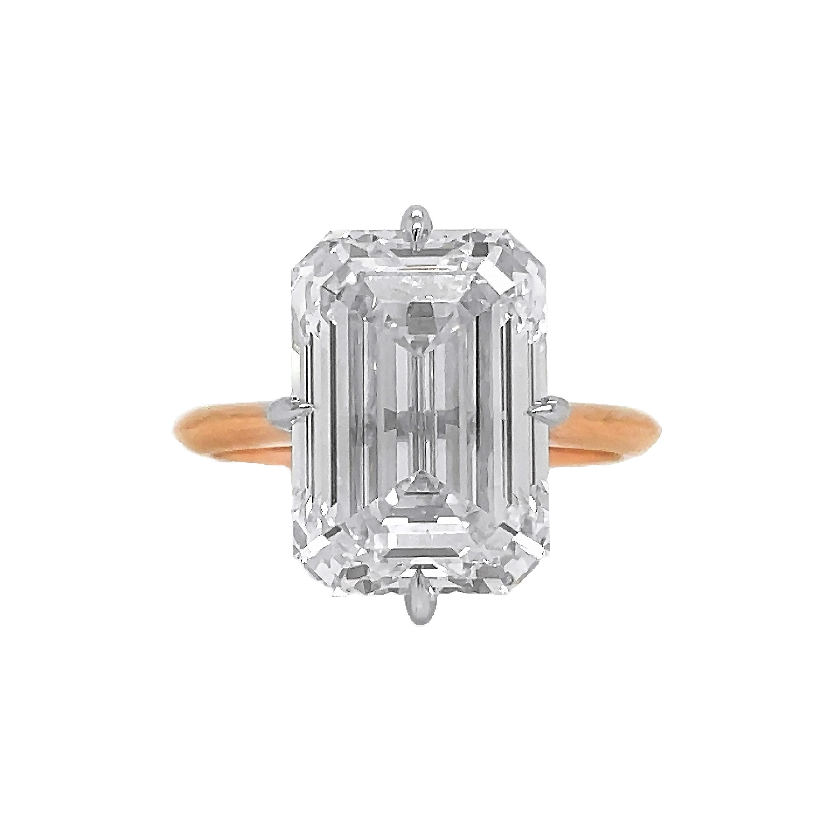 14kt Rose and White Gold Lab Diamond Ring