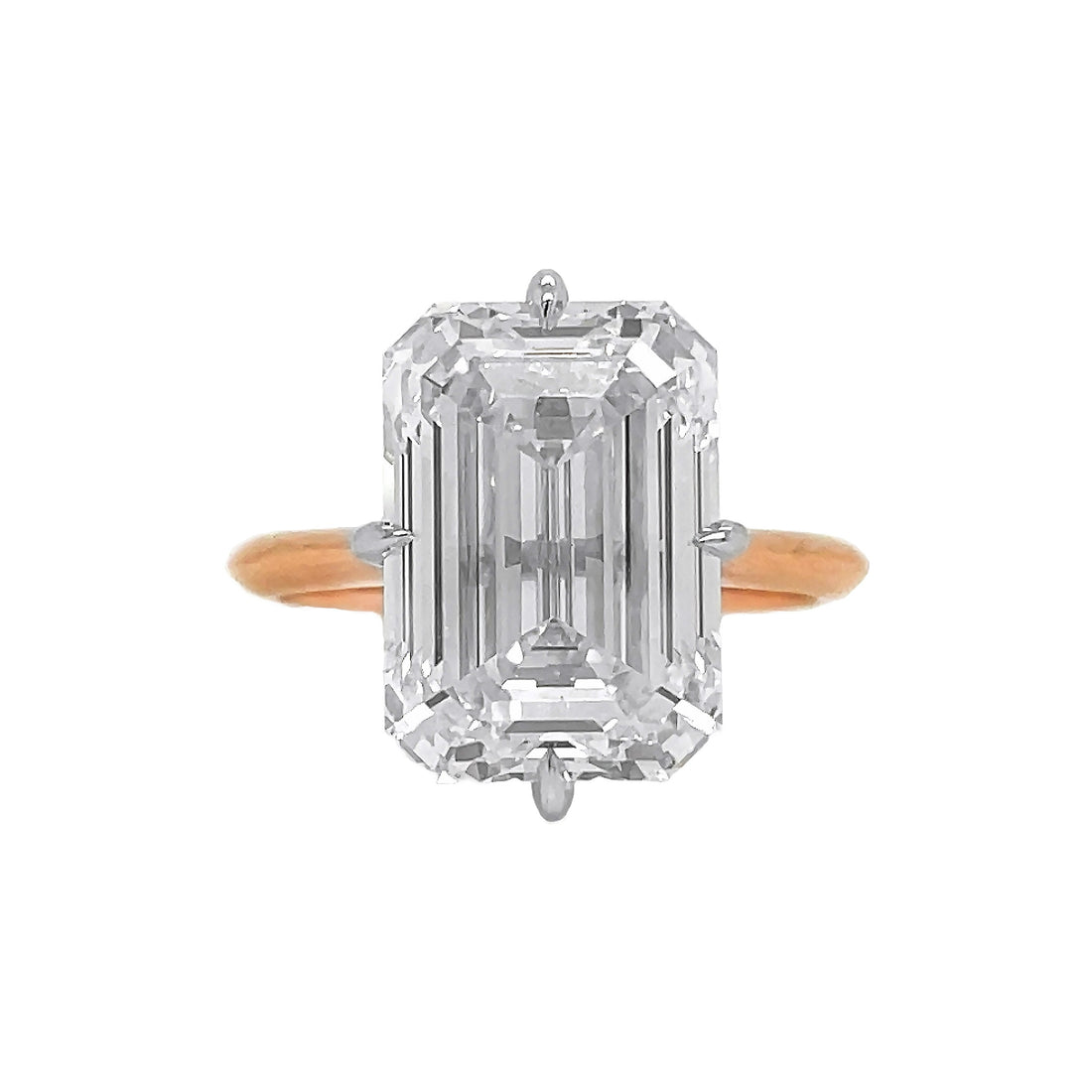 14kt Rose and White Gold Lab Diamond Ring