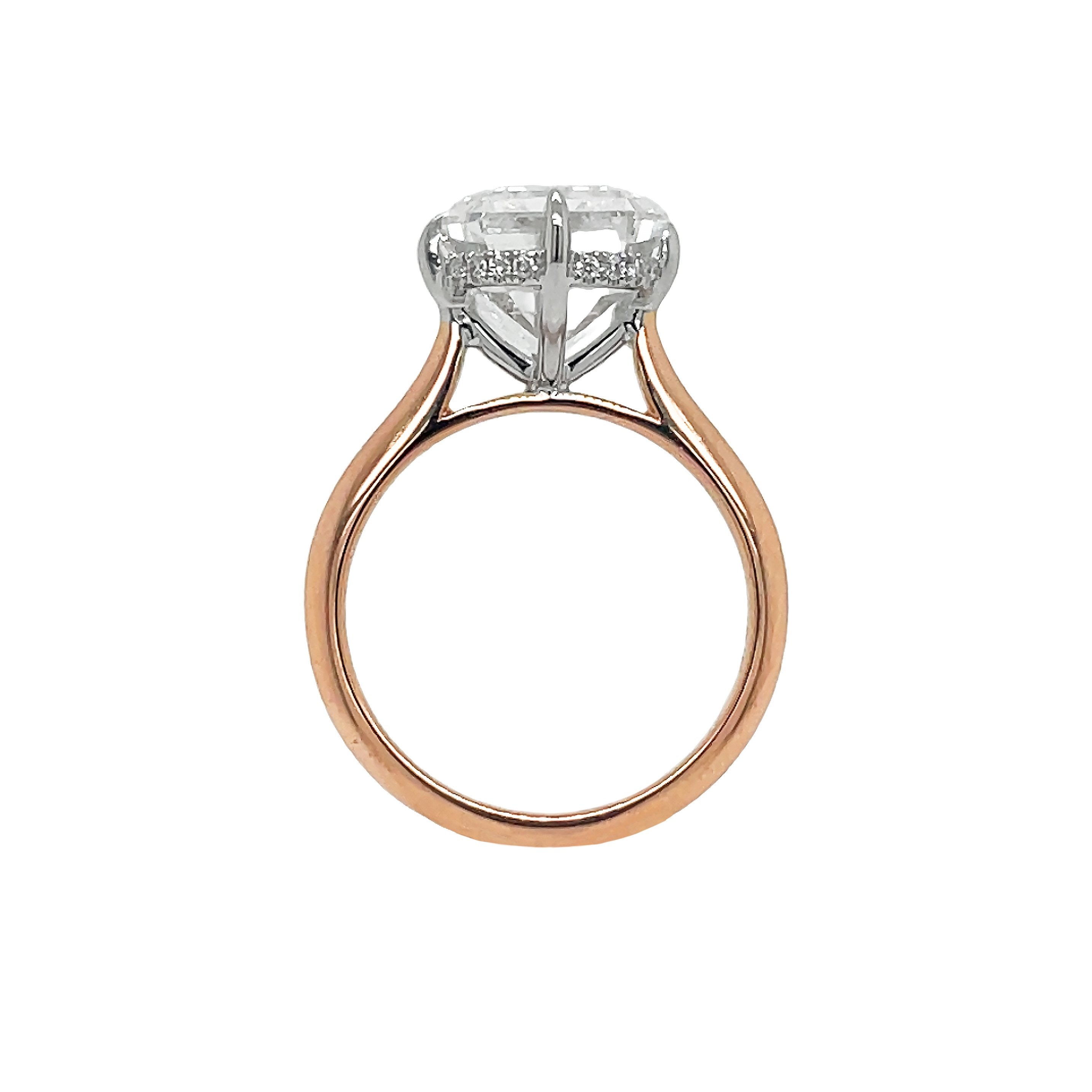 14kt Rose and White Gold Lab Diamond Ring