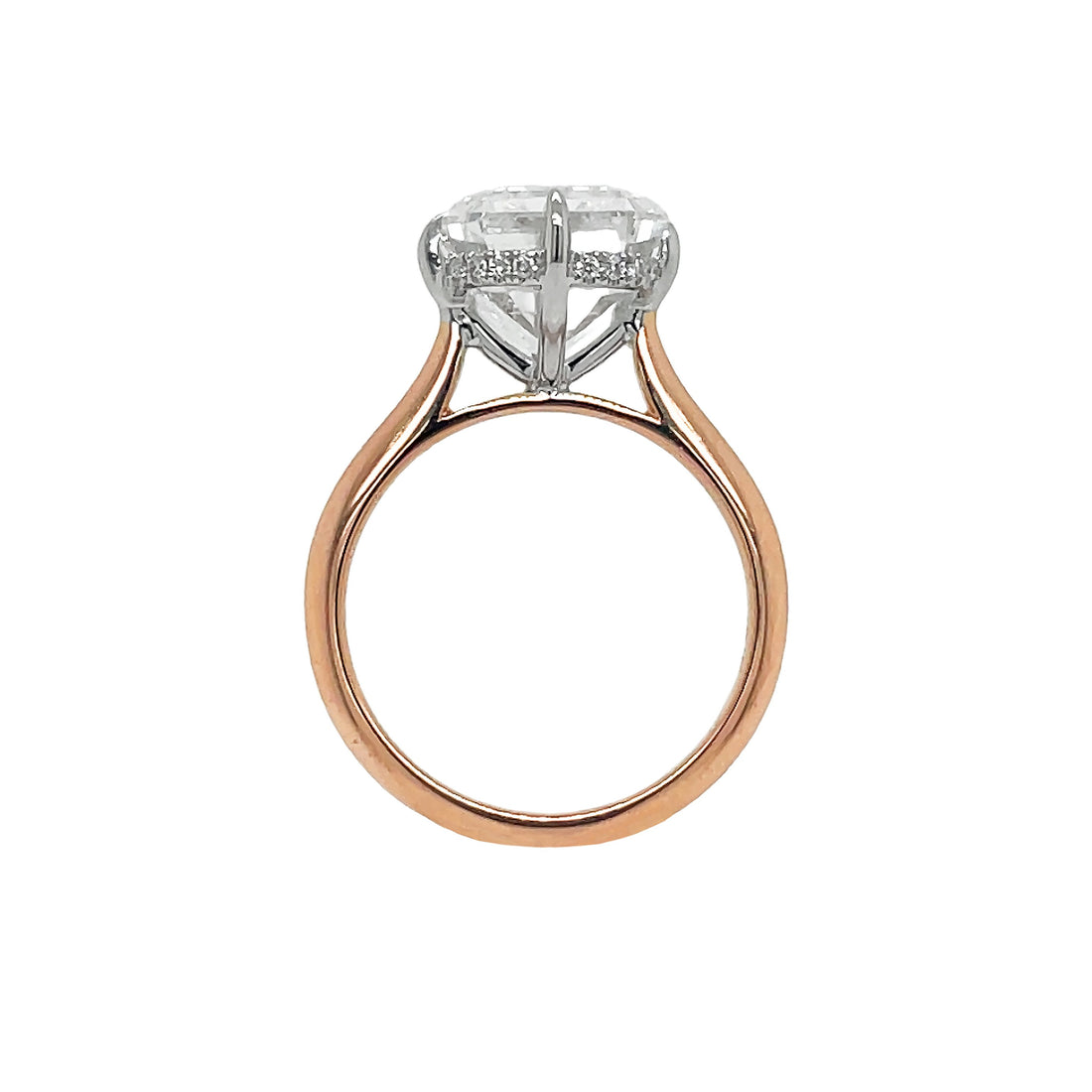 14kt Rose and White Gold Lab Diamond Ring