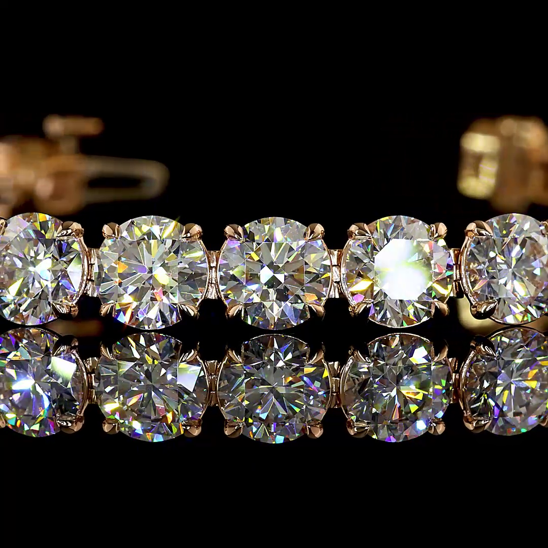 14kt Rose Gold Lab Diamond Tennis Bracelet