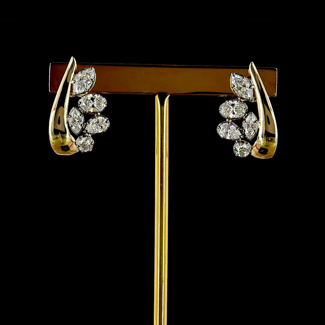 14kt Yellow Gold Lab Diamond Earrings