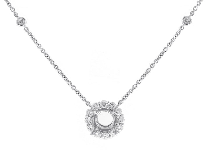 18kt White Gold Diamond Pendant Mounting