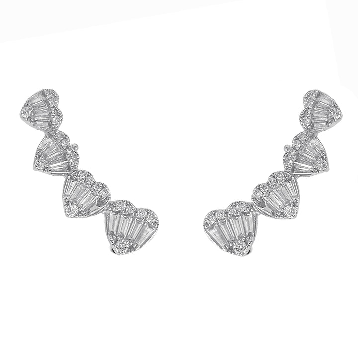 18kt White Gold Diamond Earrings
