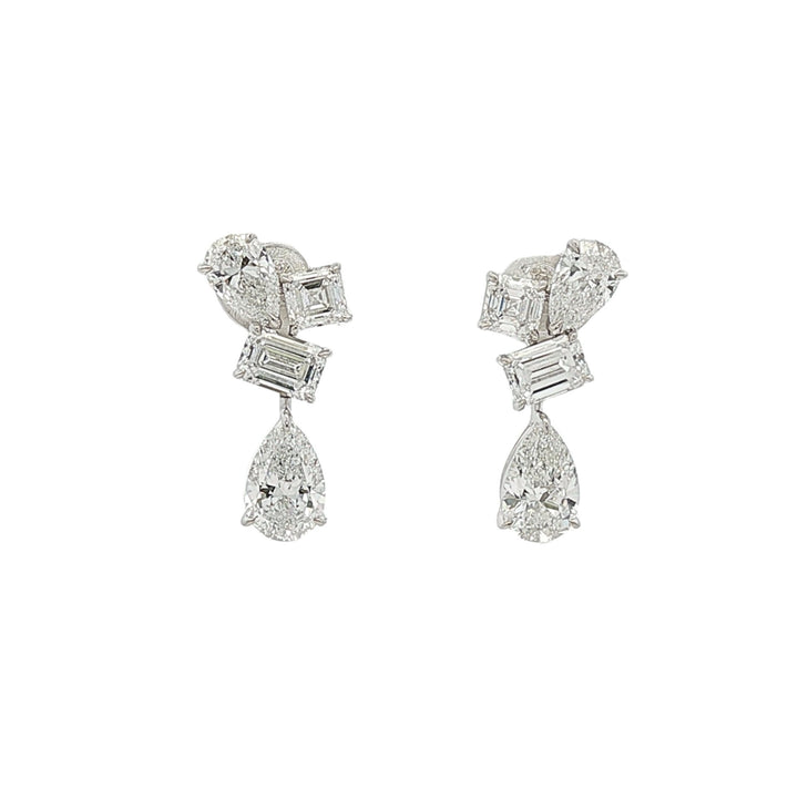 18kt White Gold Lab Diamond Earring
