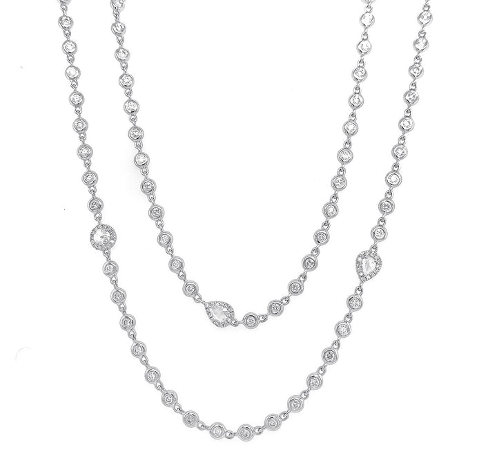 18kt White Gold Diamonds-by-the-Inch Necklace