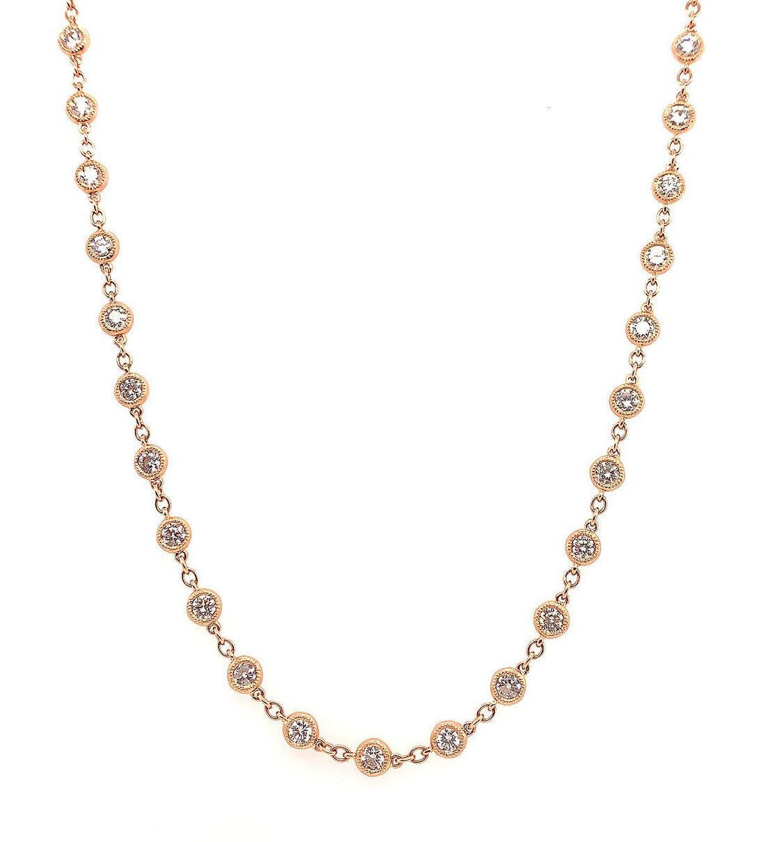 18kt Rose Gold Diamond Necklace
