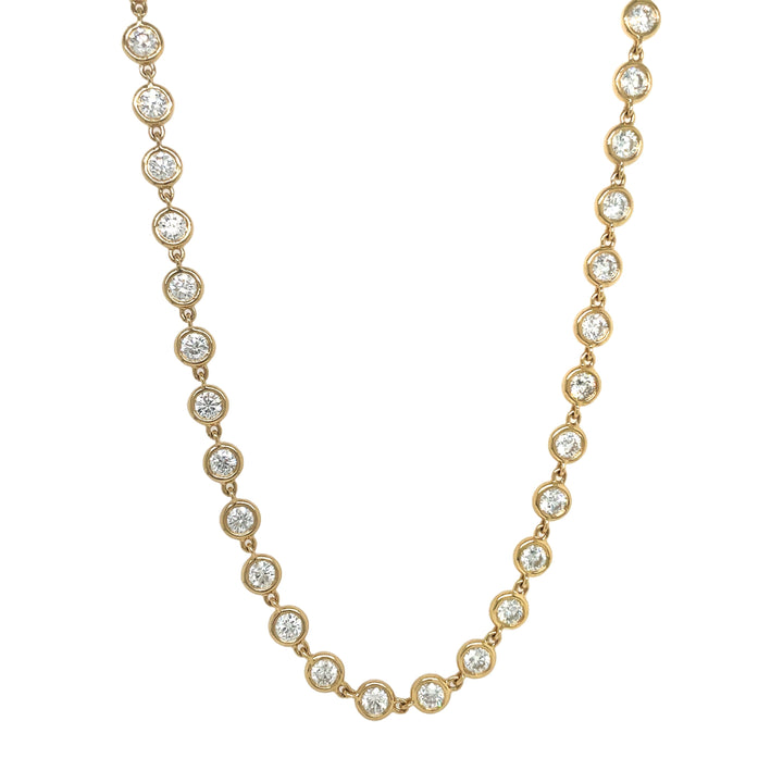 18kt Yellow Gold Diamond Necklace