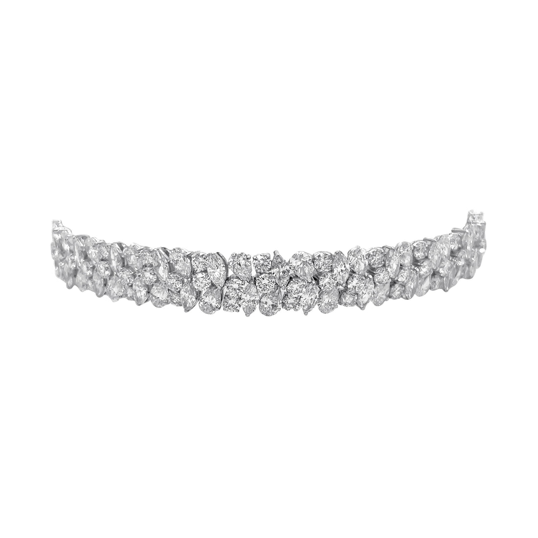 14kt White Gold Lab Diamond Tennis Bracelet.