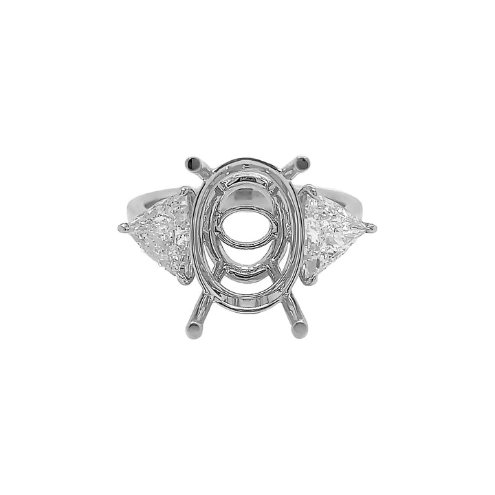 18kt White Gold Diamond Semi-mount