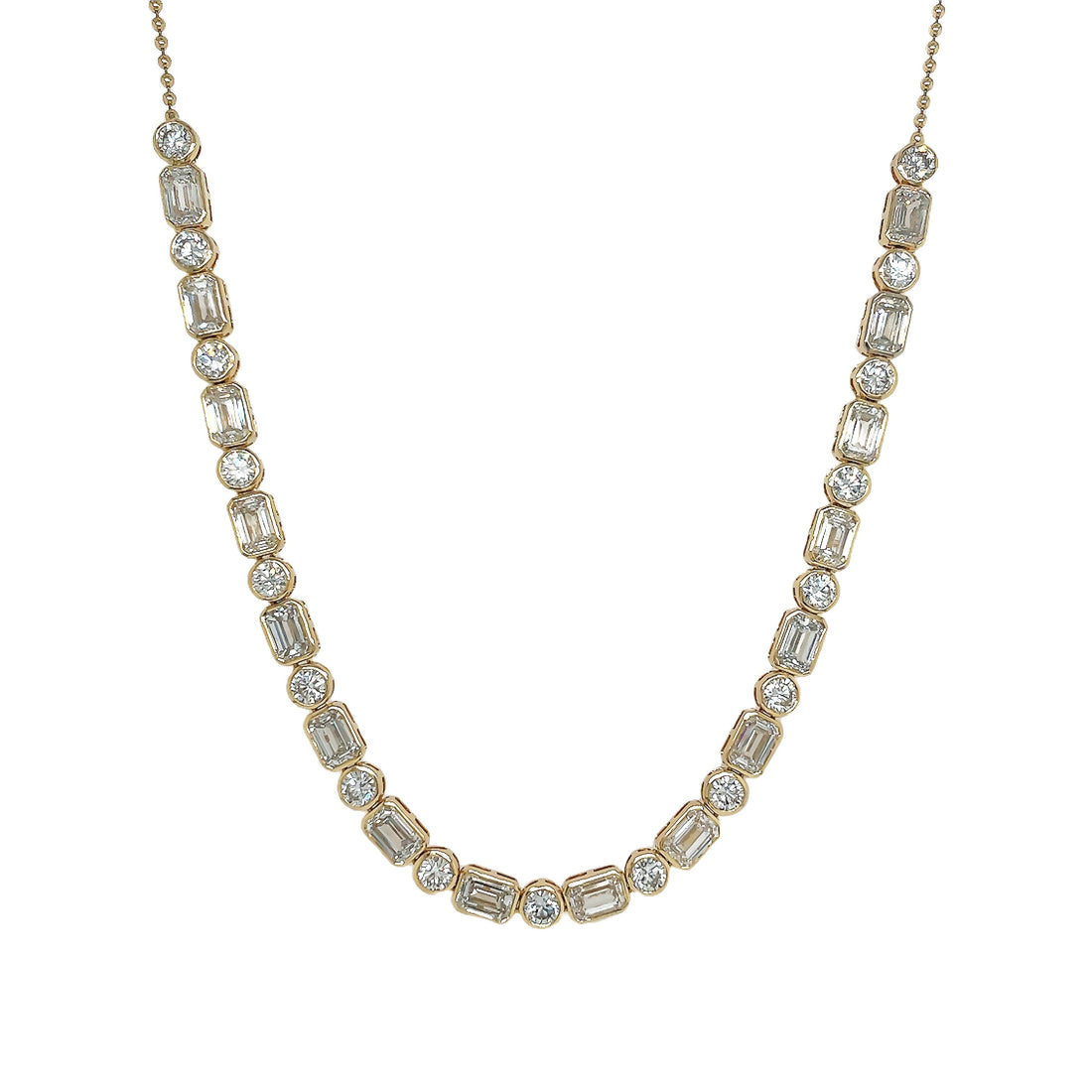 14kt Yellow Gold Lab Diamond Tennis Necklace