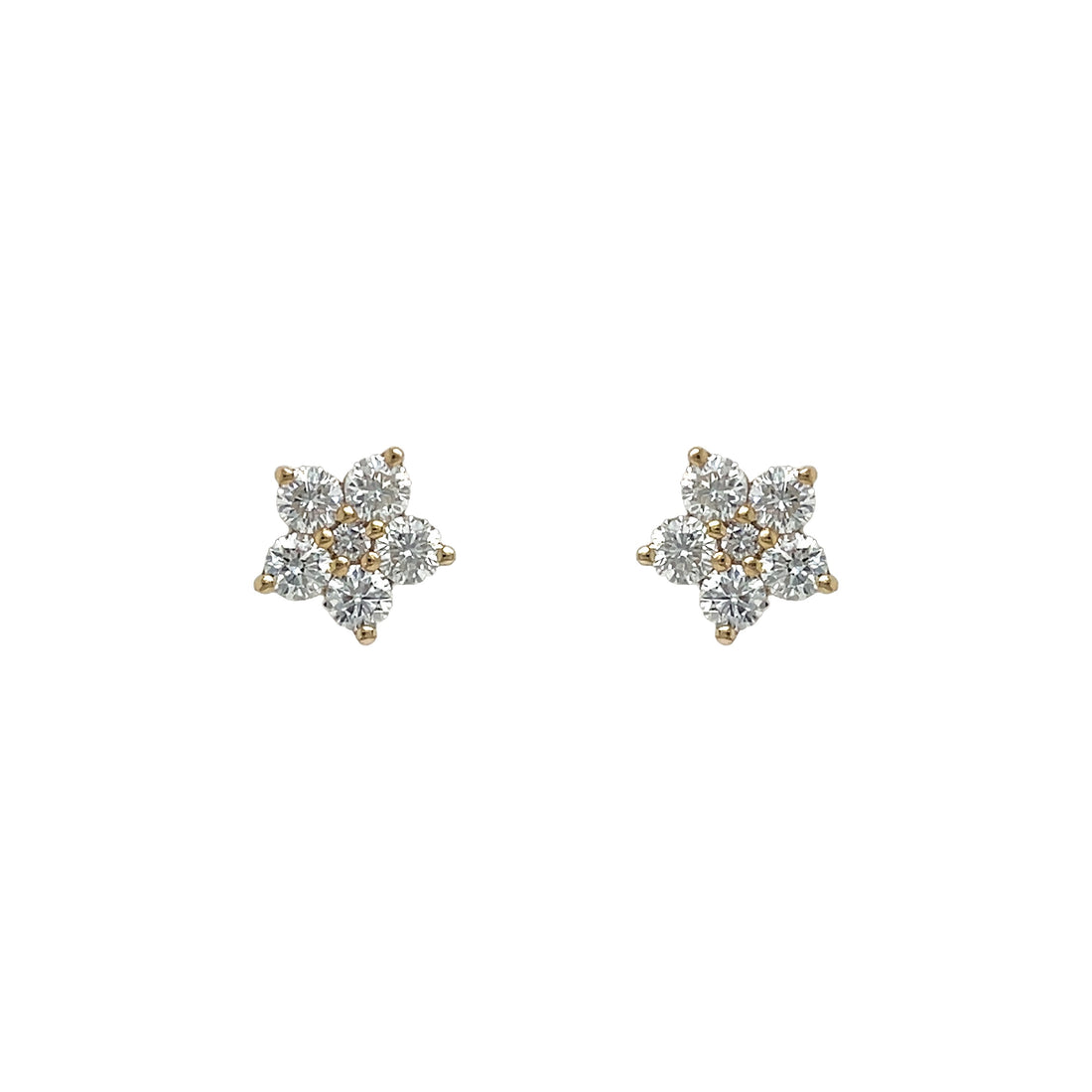 18Kt Yellow Gold Diamond Earrings