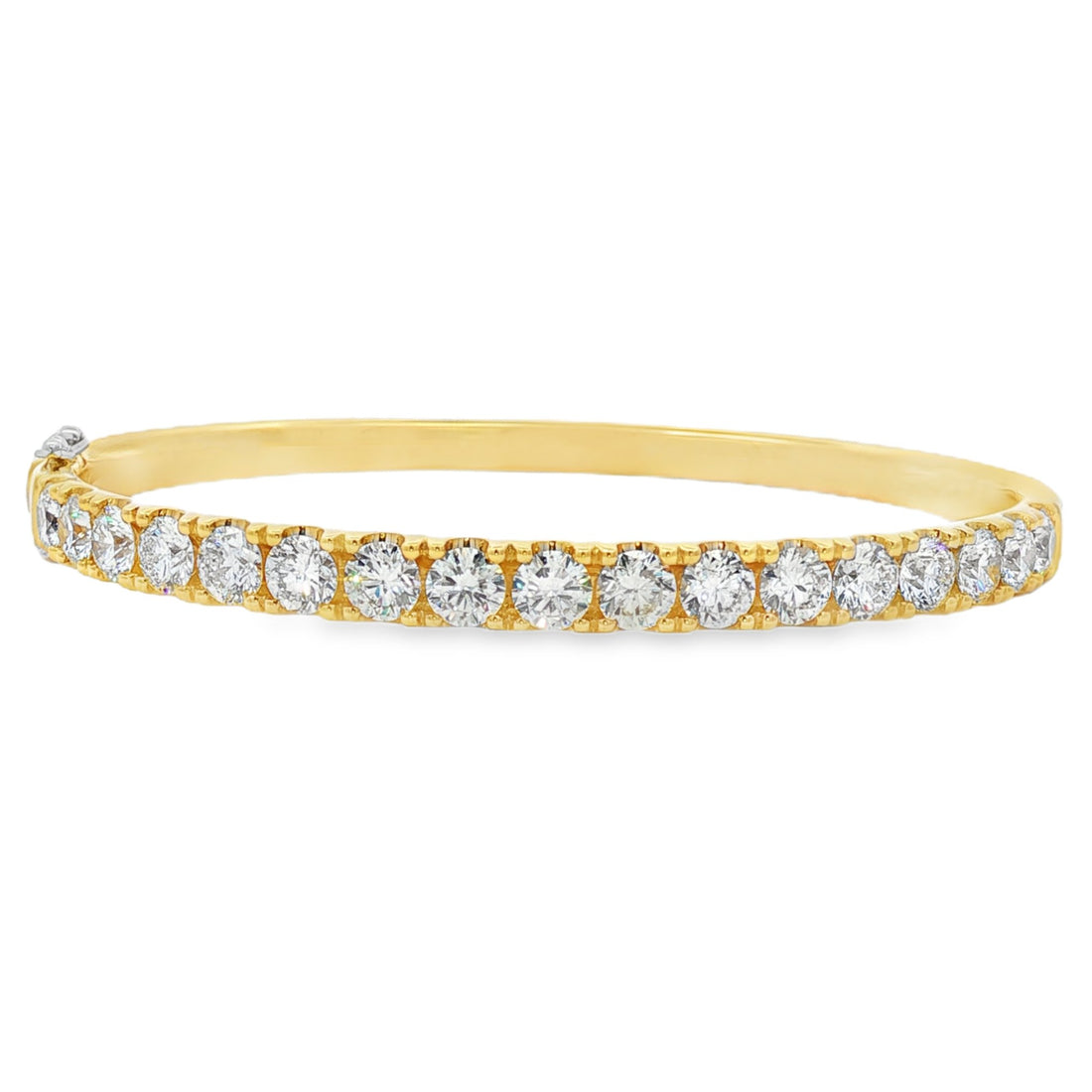 18kt Yellow And White Gold Diamond Bagle