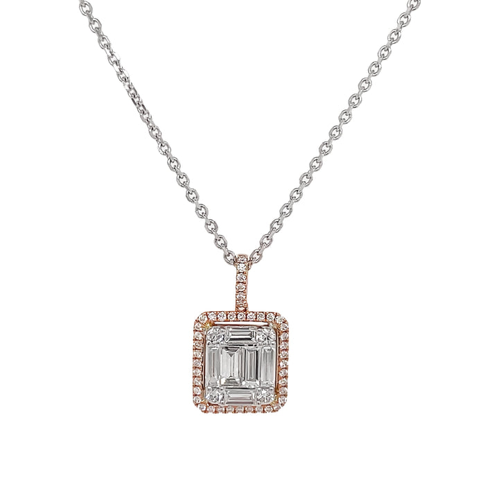 18kt Rose and White Gold Diamond Pendant