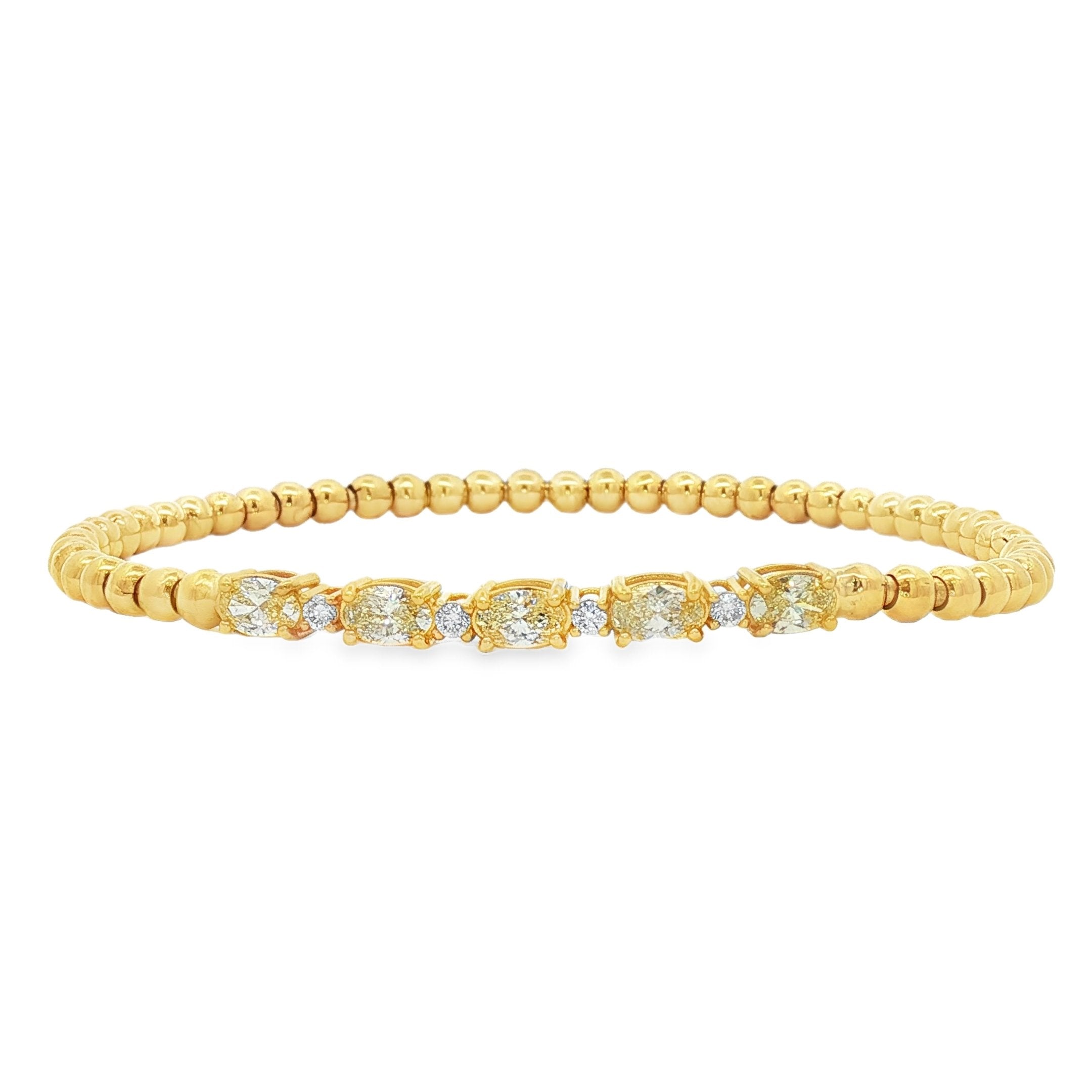 18kt Yellow Gold Diamond Bangle