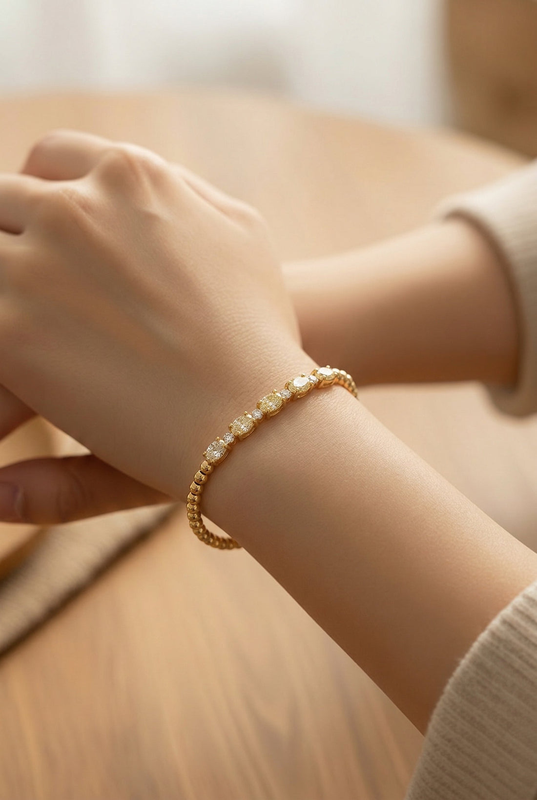 18kt Yellow Gold Diamond Bangle