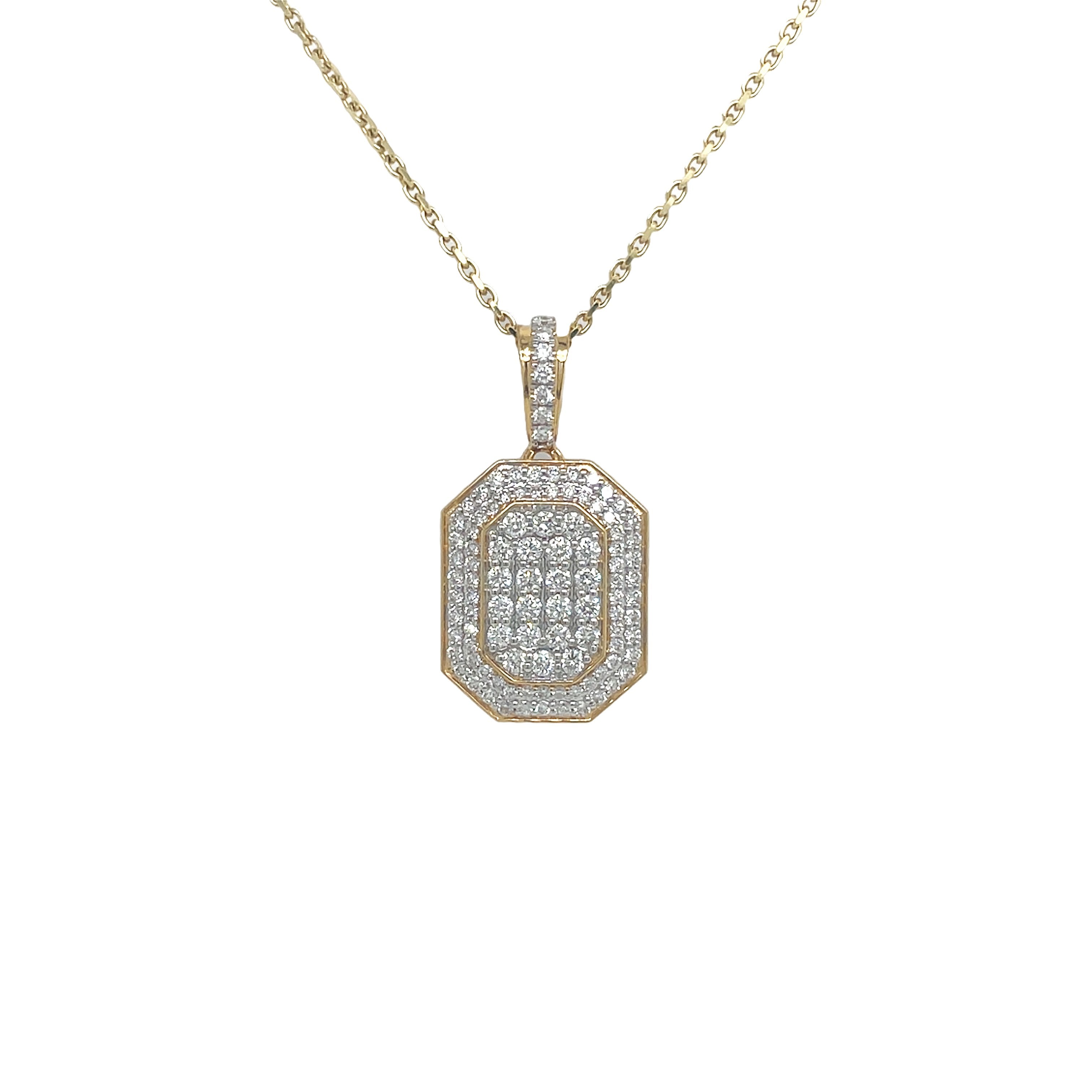 18kt Yellow Gold Diamond Double-sided Pendant