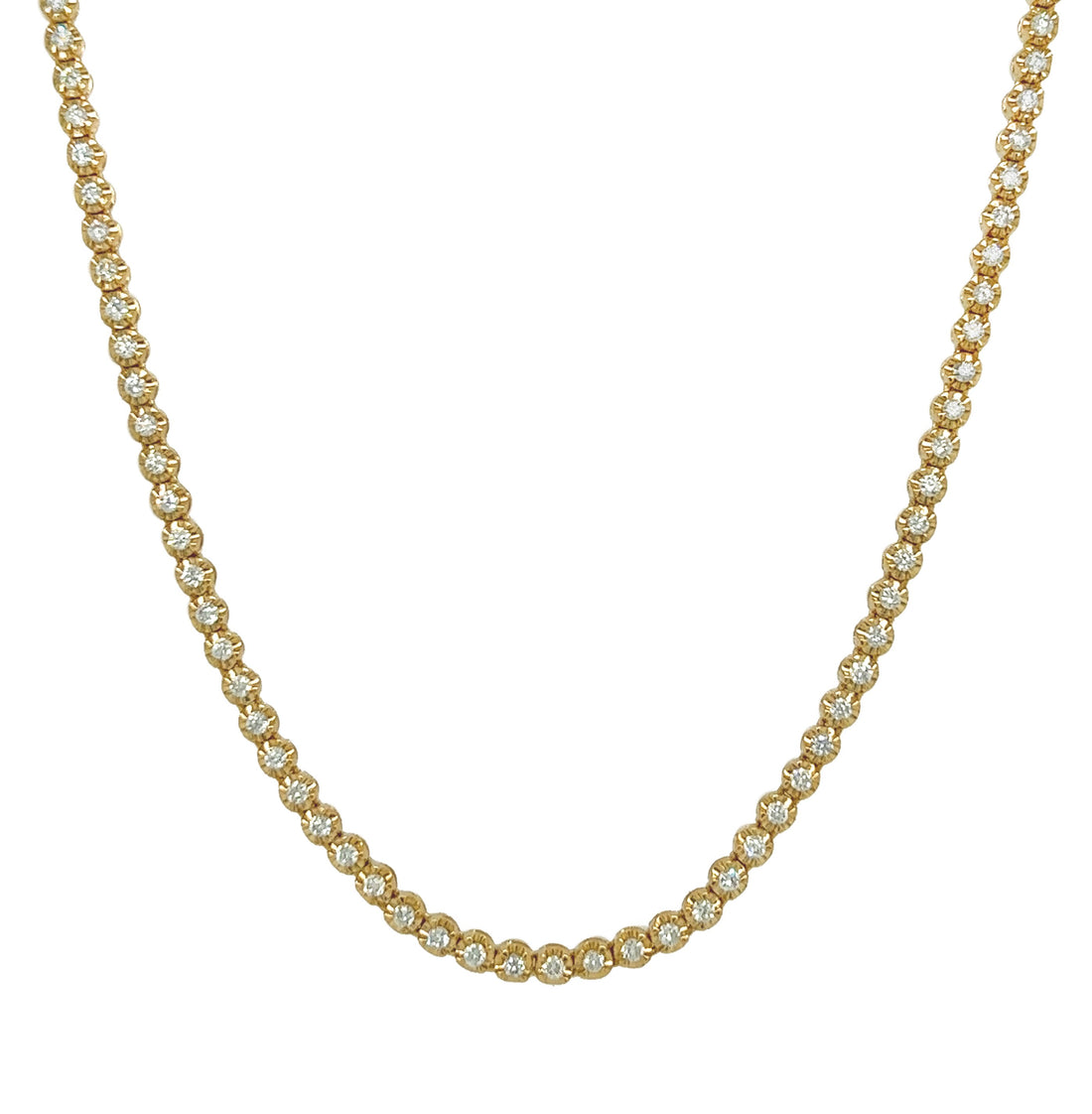 18kt Yellow Gold Diamond Necklace