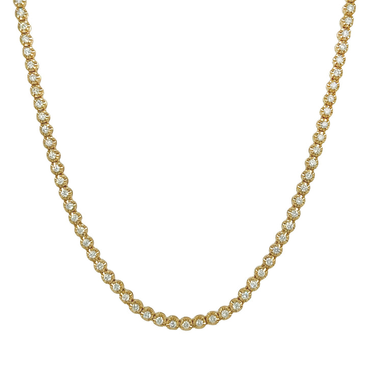 18kt Yellow Gold Diamond Necklace