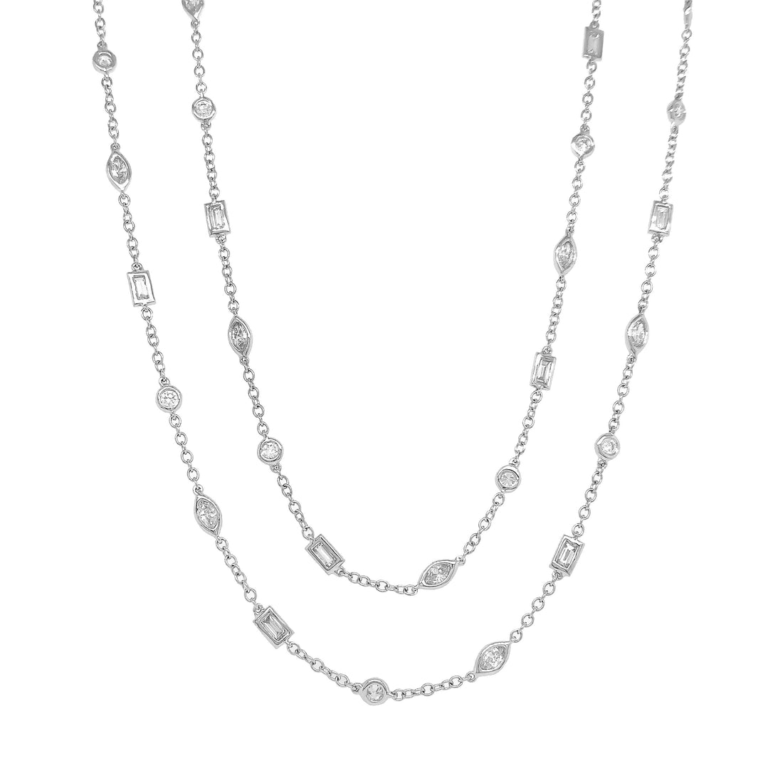 18kt White Gold Diamond Necklace