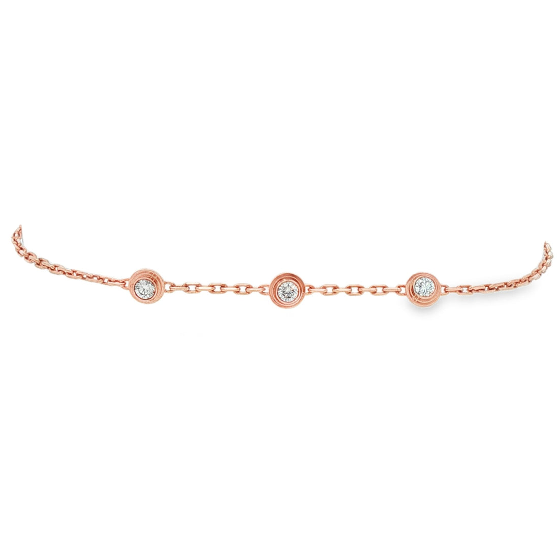 18kt Rose Gold Diamond Bracelet
