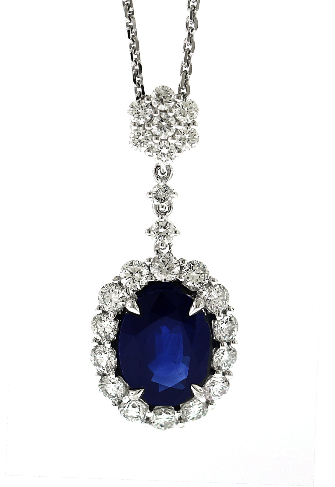 18kt White Gold Sapphire Pendant